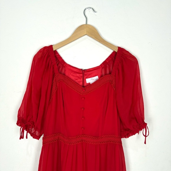 Rachel Parcell Red Tiered Sweetheart neckline Dress - Picture 9 of 13